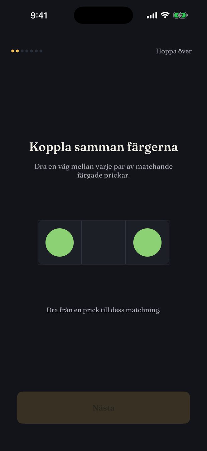 Settings screen
